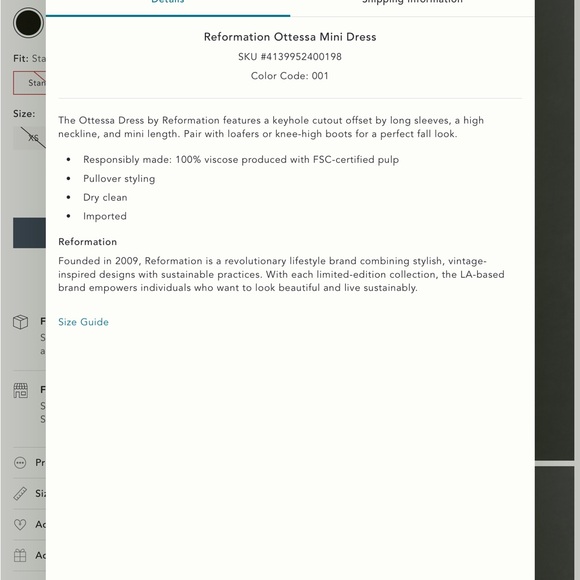 Reformation Ottessa Mini Dress Sz L - Picture 10 of 11